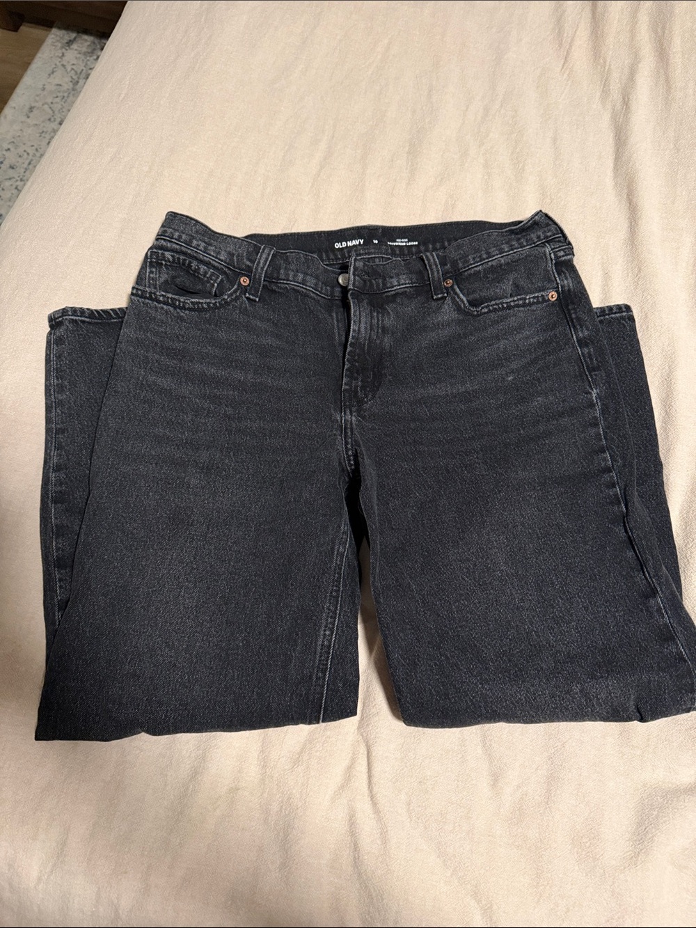 Old Navy Women's Black Boyfriend Jeans